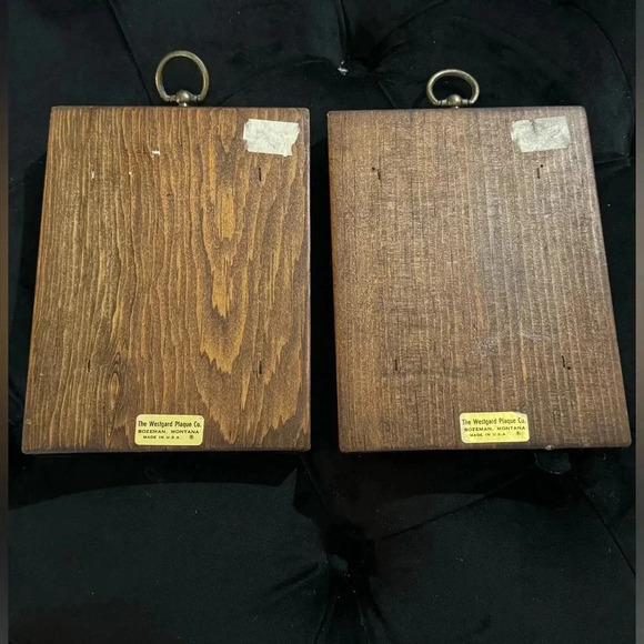 Vintage Hummel Wood Wall Plaques Made in USA German Boy & Girl Sisters Brothers - Picture 6 of 13